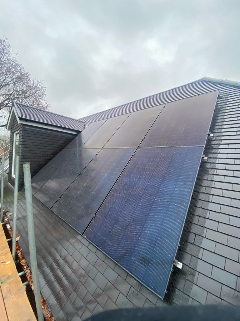 Solar panels on home